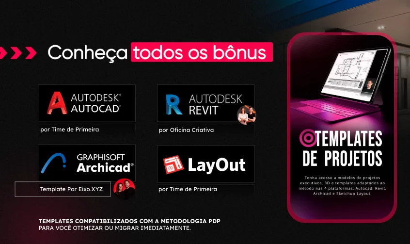 Templates de projeto para Revit, AutoCAD, Archicad, SketchUp